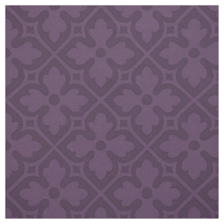 Gothic Revival Quatrefoils, Aubergine Fabric
