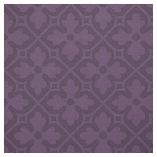 Gothic Revival Quatrefoils, Aubergine Fabric