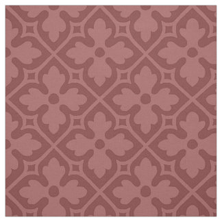 Gothic Revival Quatrefoils, Soft Burgundy Fabric