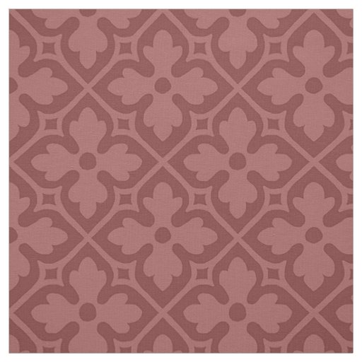 Gothic Revival Quatrefoils, Soft Burgundy Fabric
