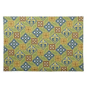 Gothic Revival Tiles Placemats 20" x 14"