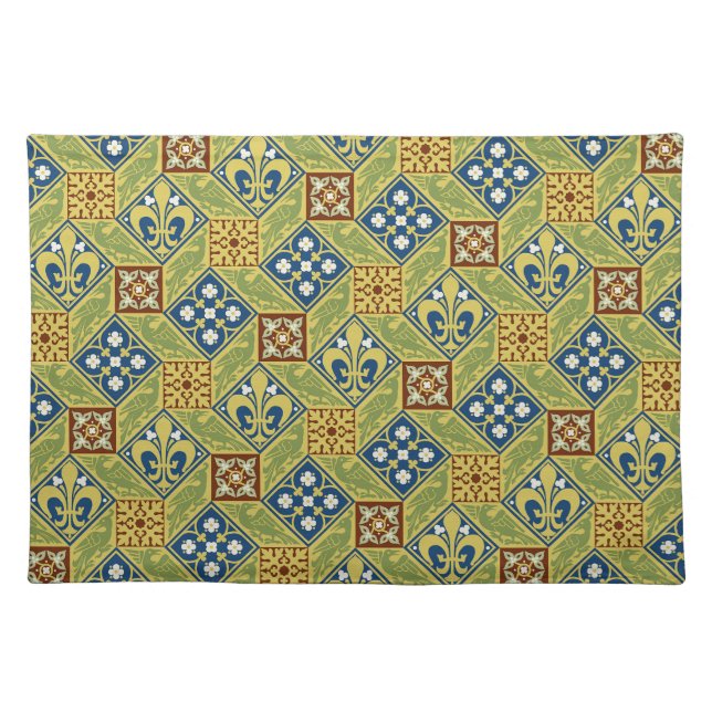 Gothic Revival Tiles Placemats 20" x 14" (Front)