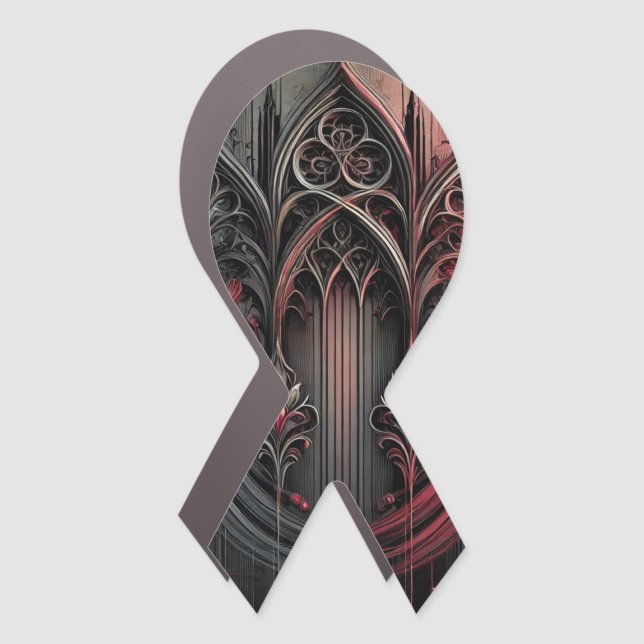 Gothic Ribbon Car Magnet (Front)