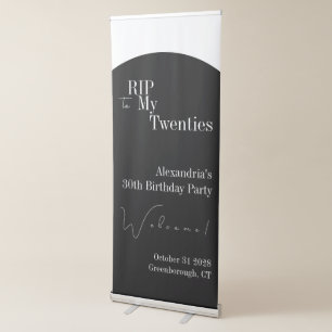Gothic RIP 20s 30th Birthday Party Welcome Sign