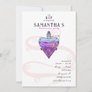 Gothic RIP to Single Life Hen Do Bachelorette Invitation