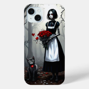 Gothic Robot Girl iPhone 15 Plus Case