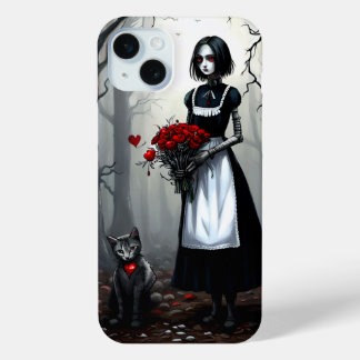 Gothic Robot Girl iPhone 15 Plus Case