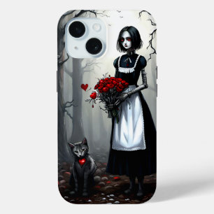 Gothic Robot Girl iPhone 15 Case