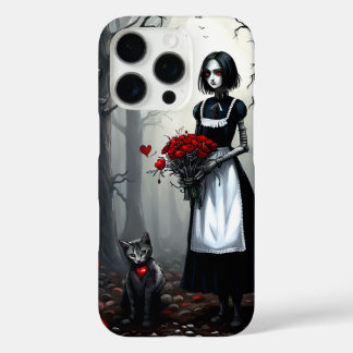 Gothic Robot Girl iPhone 16 Pro Case