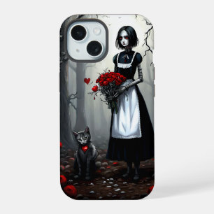 Gothic Robot Girl iPhone 15 Case