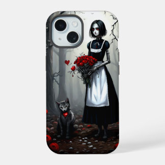 Gothic Robot Girl iPhone 15 Case