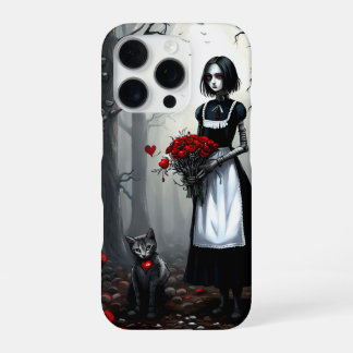 Gothic Robot Girl iPhone 16 Pro Case