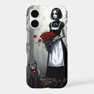 Gothic Robot Girl iPhone 17 Case