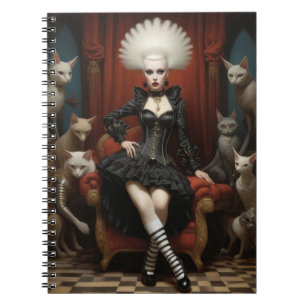 Gothic Roller Derby Girl Notebook