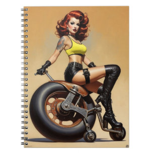 Gothic Roller Derby Girl Notebook