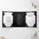 Gothic Romance Black & White "Together With" Tri-Fold Invitation