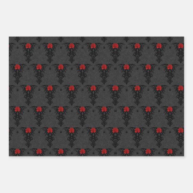 Gothic Romance Collection Wrapping Paper Sheets (Front)