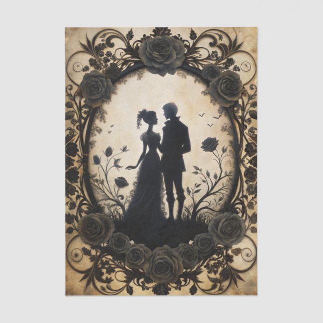 Gothic Romance Decoupage Tissue Paper (Front)