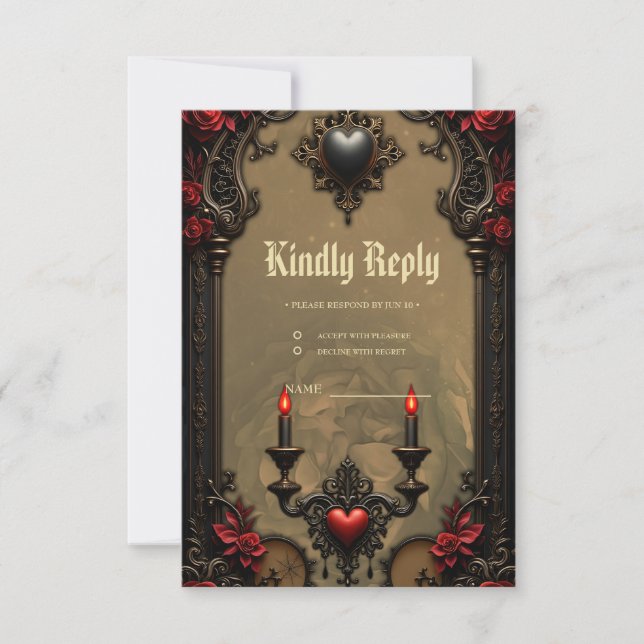 Gothic Romance: Hidden Passion RSVP Card (Front)