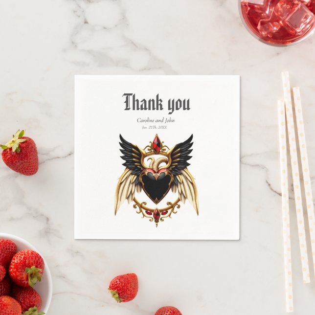 Gothic Romance, In the Shadows of Love Napkins (Insitu)