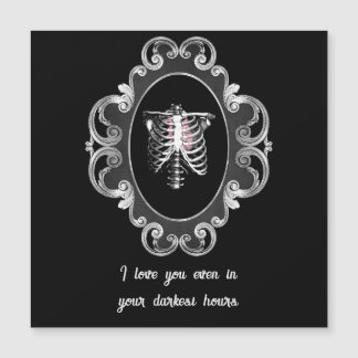 Gothic Romance Skull and Heart Valentines Day 