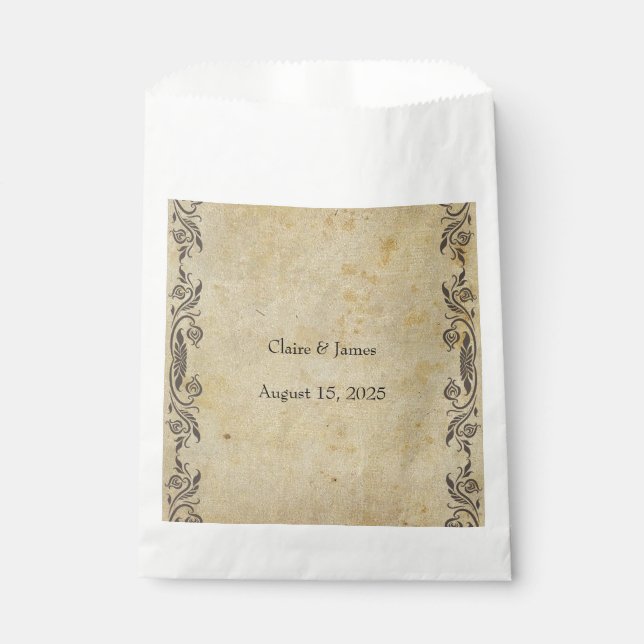 Gothic Romance Wedding Favor bags – Dark & Elegan (Front)