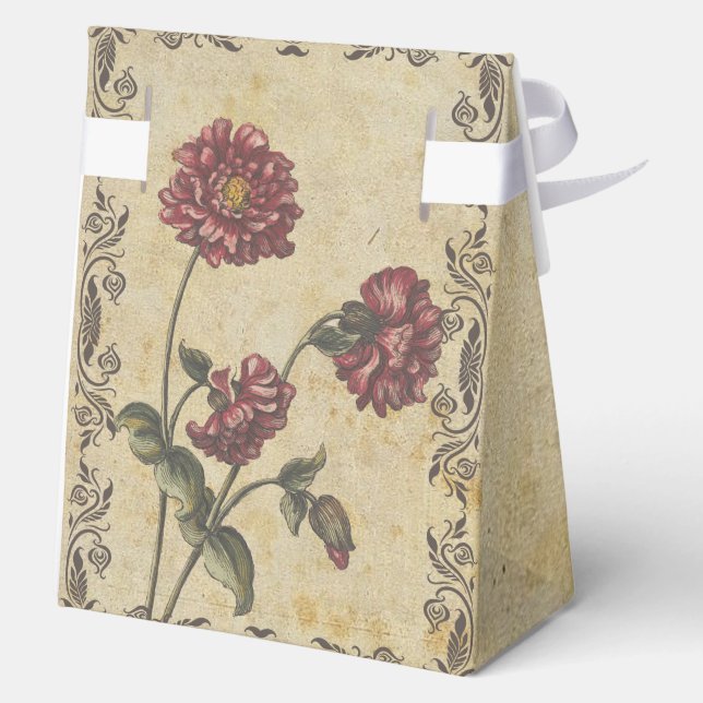 Gothic Romance Wedding Favor Boxes – Dark & Elegan (Back)