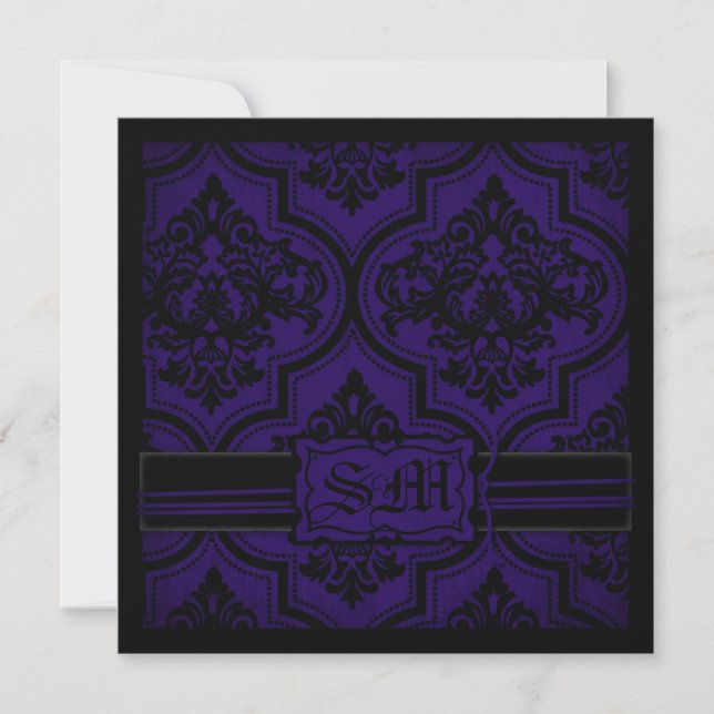 Gothic Romance Wedding Invite Square (Front)