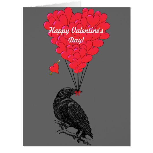 Gothic romantic crow valentines day (Front)