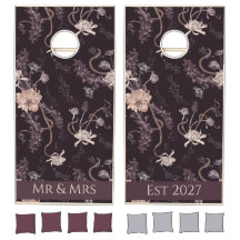Gothic Romantic Dark Plum Moody Floral