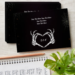 Gothic Romantic Skeleton Hand Halloween Wedding Envelope