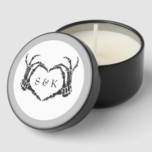 Gothic Romantic Skeleton Hand Halloween Wedding Mini Candle Favors