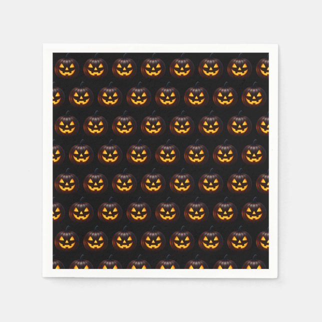 Gothic Romantic Skeleton Hand Halloween Wedding Napkins (Front)