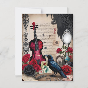 Gothic Romantic Vintage Victorian Elegant Postcard