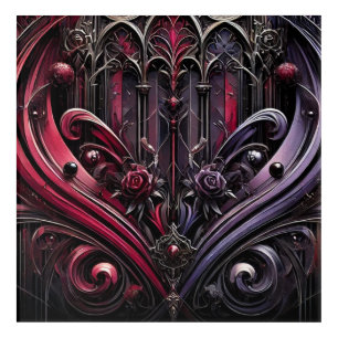 Gothic Rose Acrylic Wall Art