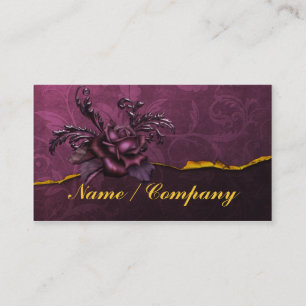 Gothic Rose and Damask Business Card