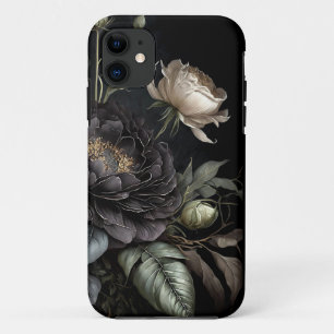  Gothic Rose Arrangement Black Flower iPhone 11 Case