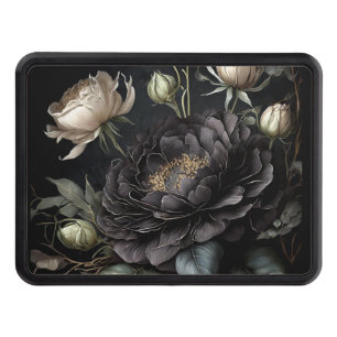 Gothic Rose Arrangement Black Flower Hitch Cover