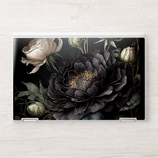  Gothic Rose Arrangement Black Flower HP Laptop Skin (Front)