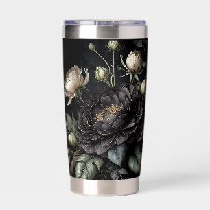 Gothic Rose Arrangement Black Flower Insulated Tumbler