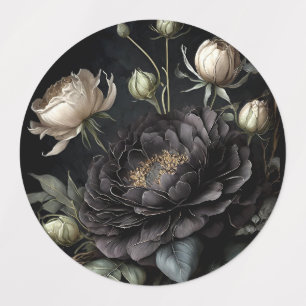  Gothic Rose Arrangement Black Flower Labels