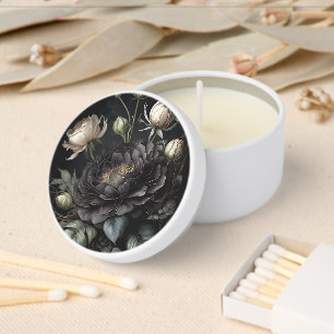  Gothic Rose Arrangement Black Flower Mini Candle Favors