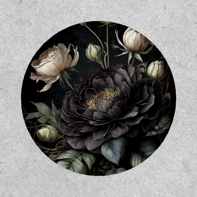  Gothic Rose Arrangement Black Flower Patch (Front)