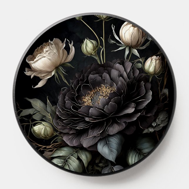  Gothic Rose Arrangement Black Flower PopSocket (Popsocket)