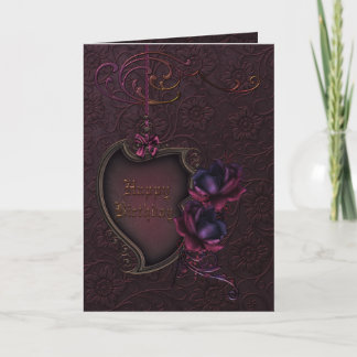 Gothic Rose Birthday Card