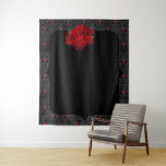 Gothic Rose Black And Red Romantic Backdrop at Zazzle