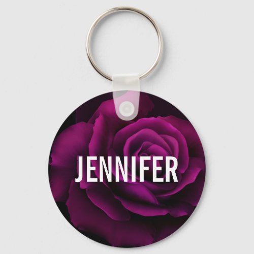 Gothic Rose Candle Parchment and Locket Keychain