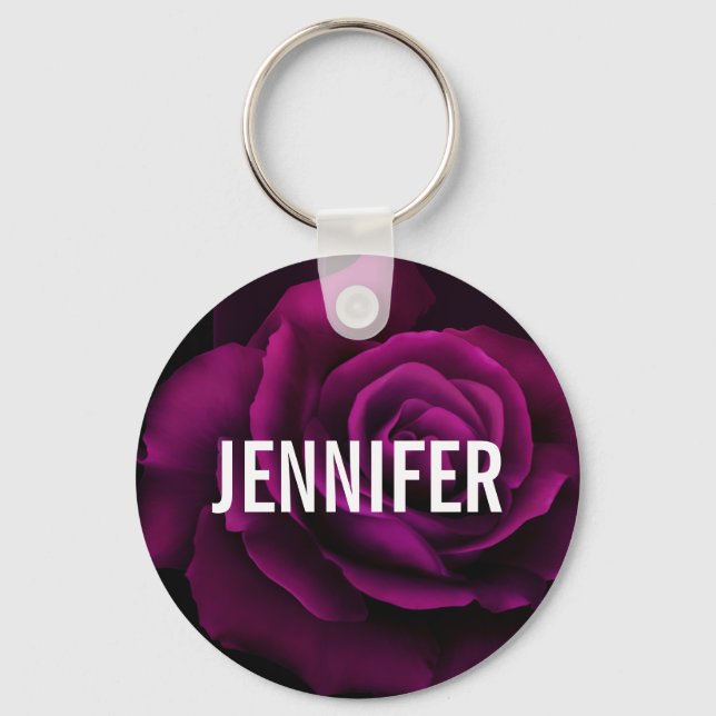 Gothic Rose, Candle, Parchment and Locket Keychain (Front)