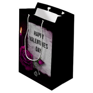 Gothic Rose, Candle, Parchment and Locket Medium Gift Bag