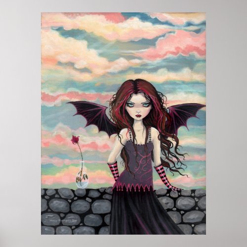 Gothic Rose Fantasy Vampire Fairy Poster